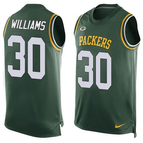Nike Packers #30 Jamaal Williams Green Team Color Men's Stitched NFL Limited Tank Top Jersey