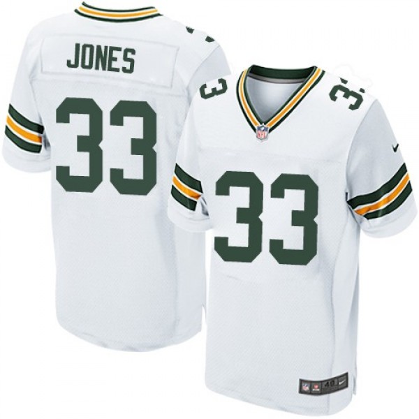 Nike Packers #33 Aaron Jones White Men's Stitched NFL Elite Jersey