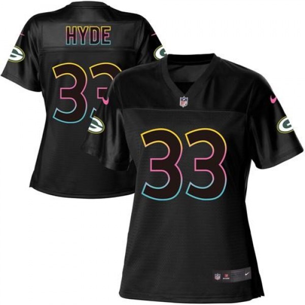 Women's Packers #33 Micah Hyde Black NFL Game Jersey