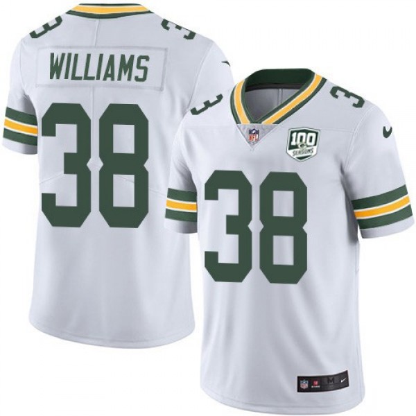 Nike Packers #38 Tramon Williams White Men's 100th Season Stitched NFL Vapor Untouchable Limited Jersey
