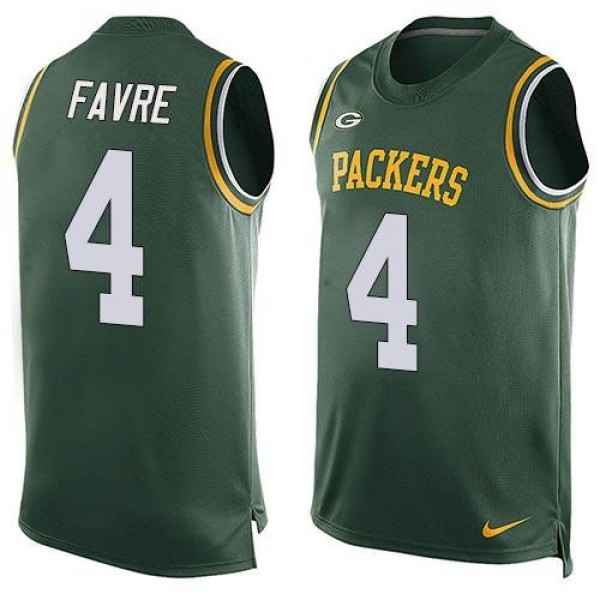 الم الكتف والرقبة Nike Packers #4 Brett Favre Green Team Color Men's Stitched NFL ... الم الكتف والرقبة
