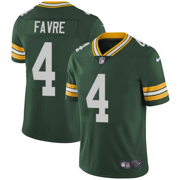 Nike Packers #4 Brett Favre Green Team Color Men's Stitched NFL Vapor Untouchable Limited Jersey