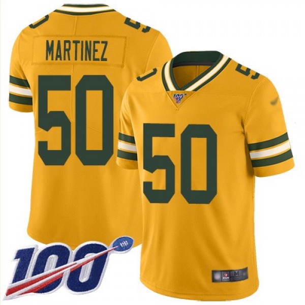 Nike Packers #50 Blake Martinez Gold Men's Stitched NFL Limited Inverted Legend 100th Season Jersey