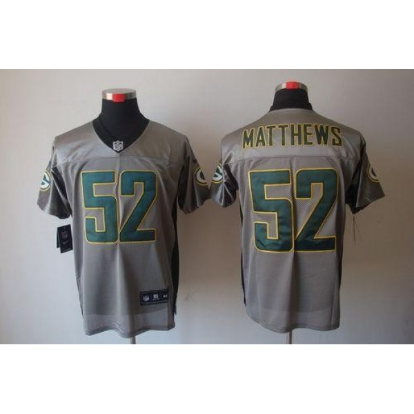 Nike Packers #52 Clay Matthews Grey Shadow Men's Stitched NFL Elite Jersey
