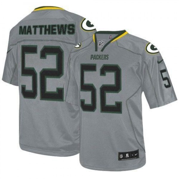 Nike Packers #52 Clay Matthews Lights Out Grey Men's Stitched NFL Elite Jersey