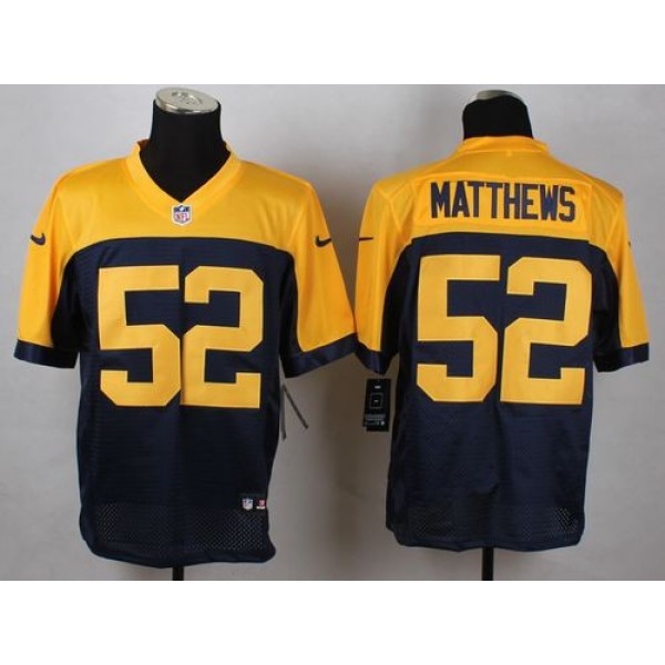 Nike Packers #52 Clay Matthews Navy Blue Alternate Men's Stitched NFL New Elite Jersey