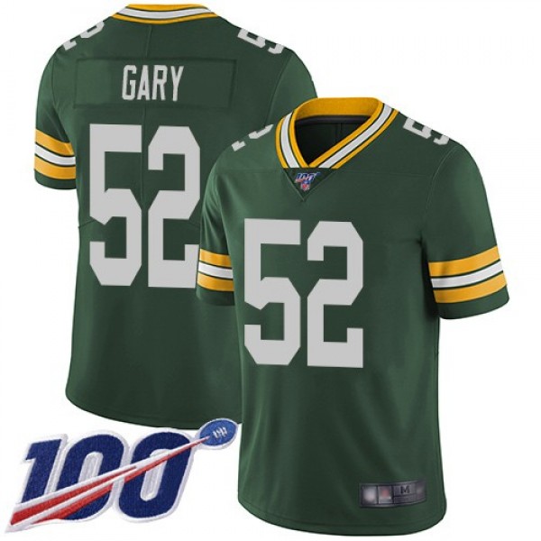 Nike Packers #52 Rashan Gary Green Team Color Men's Stitched NFL 100th Season Vapor Limited Jersey