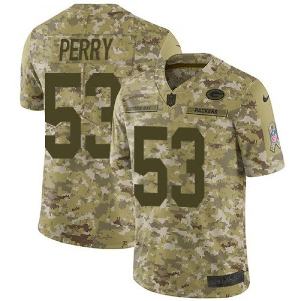 Nike Packers #53 Nick Perry Camo Men's Stitched NFL Limited 2018 Salute To Service Jersey