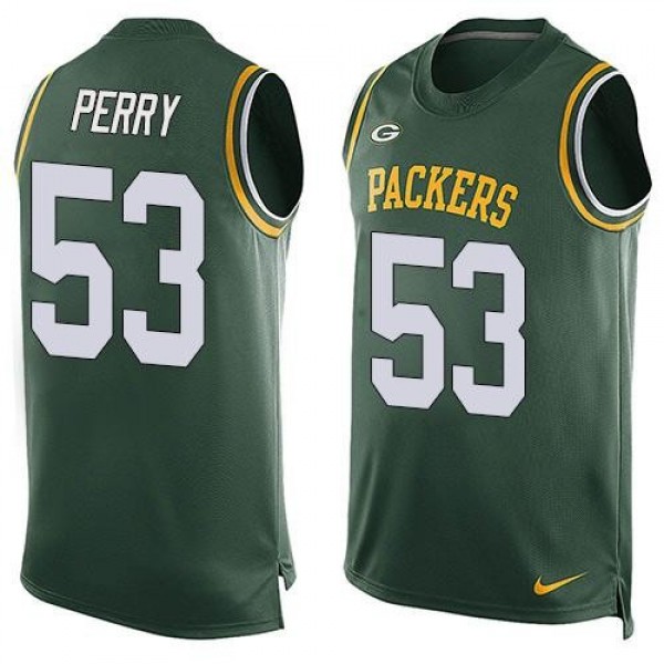 Nike Packers #53 Nick Perry Green Team Color Men's Stitched NFL Limited Tank Top Jersey
