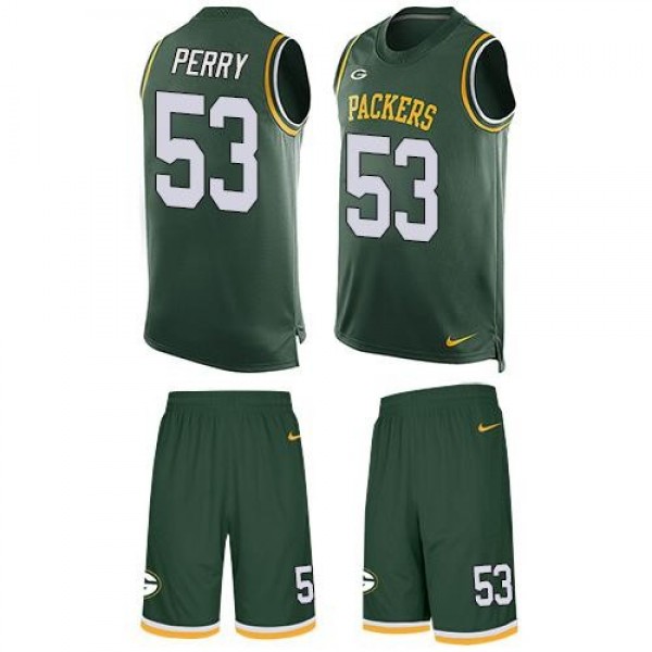 Nike Packers #53 Nick Perry Green Team Color Men's Stitched NFL Limited Tank Top Suit Jersey
