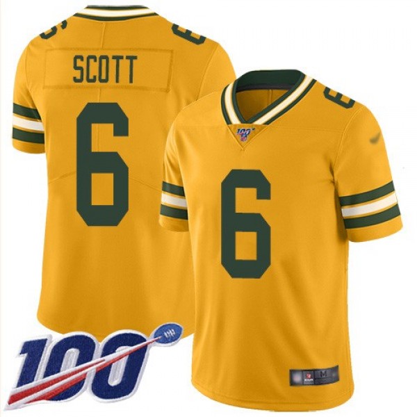 Nike Packers #6 JK Scott Gold Men's Stitched NFL Limited Inverted Legend 100th Season Jersey