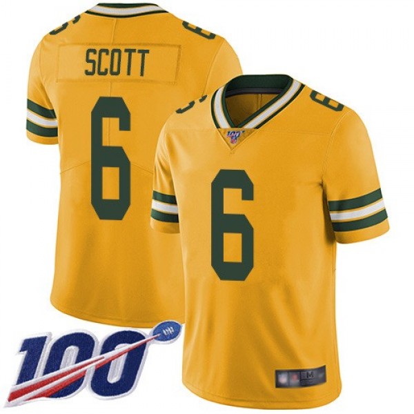 Nike Packers #6 JK Scott Yellow Men's Stitched NFL Limited Rush 100th Season Jersey