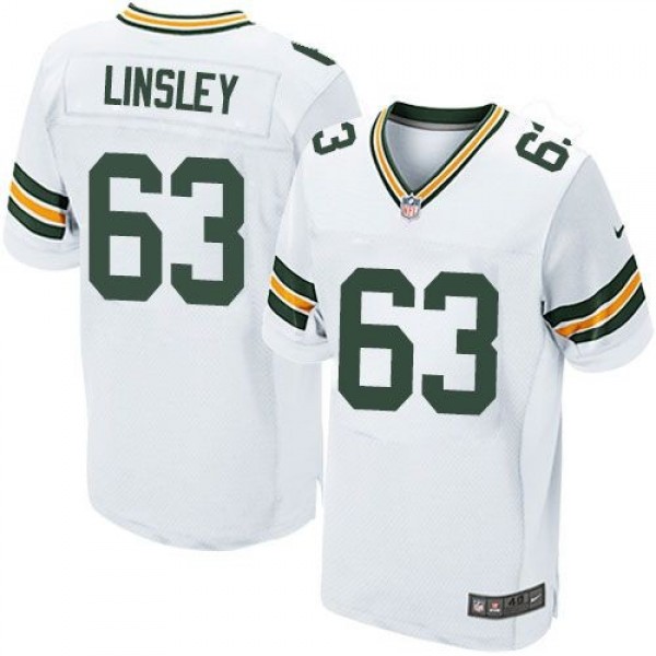 Nike Packers #63 Corey Linsley White Men's Stitched NFL Elite Jersey