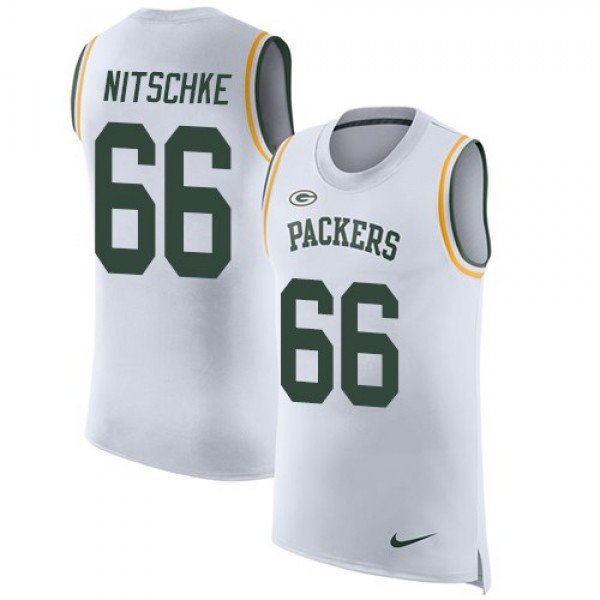 Nike Packers #66 Ray Nitschke White Men's Stitched NFL Limited Rush Tank Top Jersey