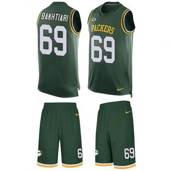 Nike Packers #69 David Bakhtiari Green Team Color Men's Stitched NFL Limited Tank Top Suit Jersey