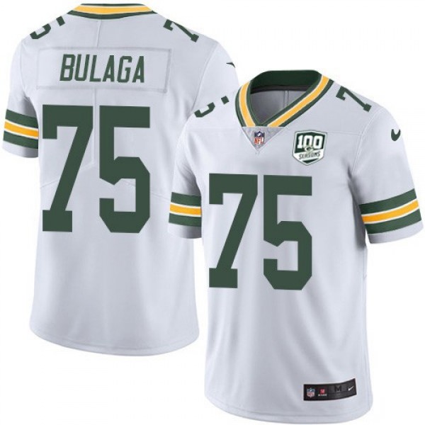 Nike Packers #75 Bryan Bulaga White Men's 100th Season Stitched NFL Vapor Untouchable Limited Jersey