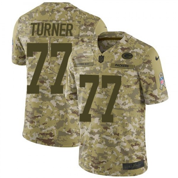 Nike Packers #77 Billy Turner Camo Men's Stitched NFL Limited 2018 Salute To Service Jersey