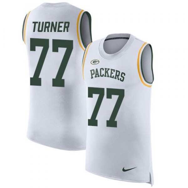 Nike Packers #77 Billy Turner White Men's Stitched NFL Limited Rush Tank Top Jersey