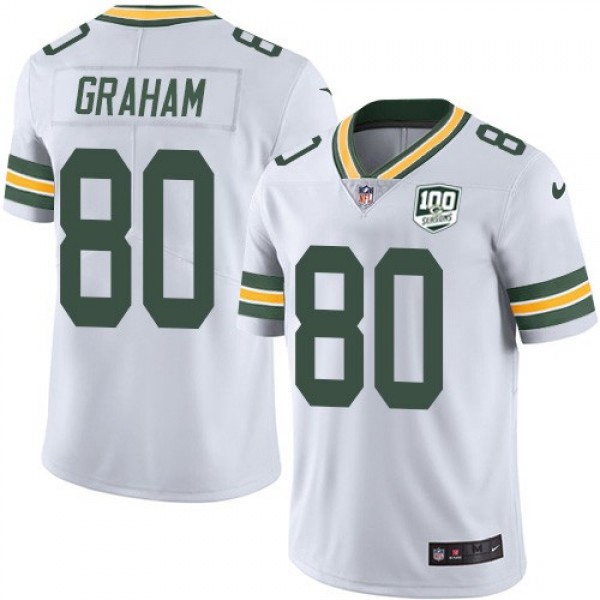 Nike Packers #80 Jimmy Graham White Men's 100th Season Stitched NFL Vapor Untouchable Limited Jersey