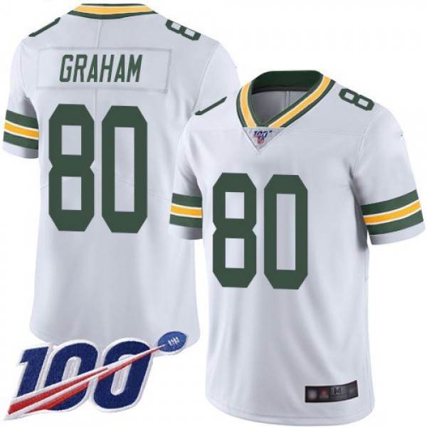 Nike Packers #80 Jimmy Graham White Men's Stitched NFL 100th Season Vapor Limited Jersey