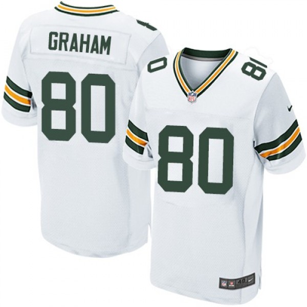 Nike Packers #80 Jimmy Graham White Men's Stitched NFL Elite Jersey