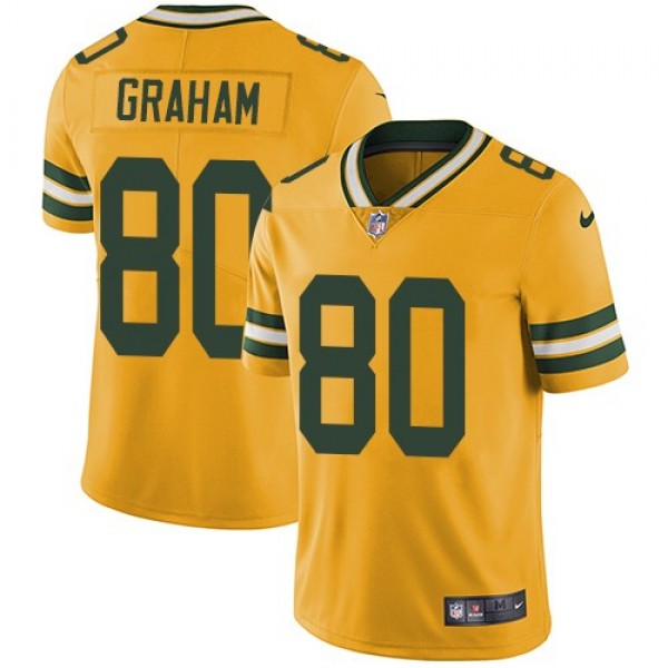 Nike Packers #80 Jimmy Graham Yellow Men's Stitched NFL Limited Rush Jersey