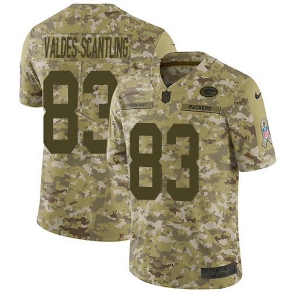 Nike Packers #83 Marquez Valdes-Scantling Camo Men's Stitched NFL Limited 2018 Salute To Service Jersey