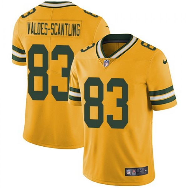 Nike Packers #83 Marquez Valdes-Scantling Yellow Men's Stitched NFL Limited Rush Jersey