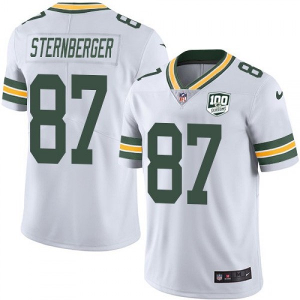 Nike Packers #87 Jace Sternberger White Men's 100th Season Stitched NFL Vapor Untouchable Limited Jersey