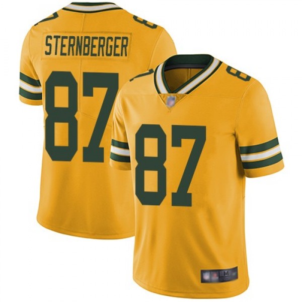Nike Packers #87 Jace Sternberger Yellow Men's Stitched NFL Limited Rush Jersey