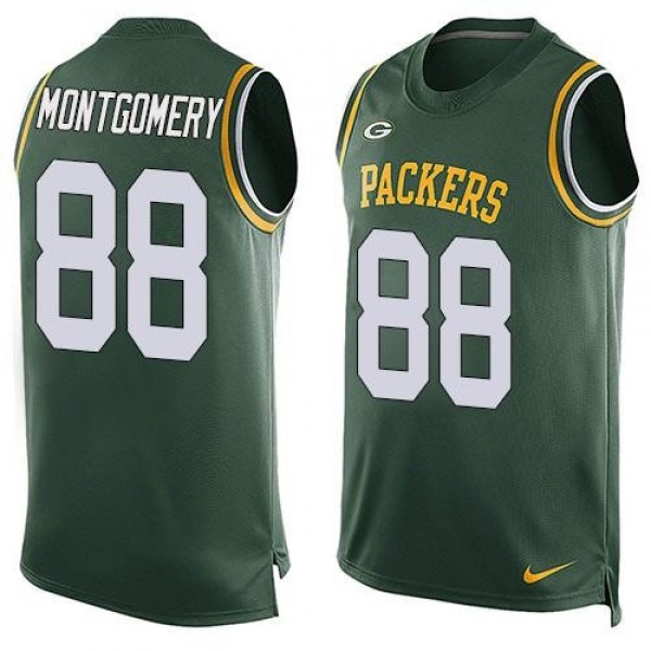 Nike Packers #88 Ty Montgomery Green Team Color Men's Stitched NFL Limited Tank Top Jersey