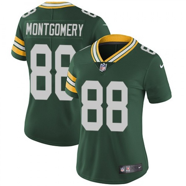 Women's Packers #88 Ty Montgomery Green Team Color Stitched NFL Vapor Untouchable Limited Jersey