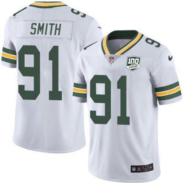 Nike Packers #91 Preston Smith White Men's 100th Season Stitched NFL Vapor Untouchable Limited Jersey