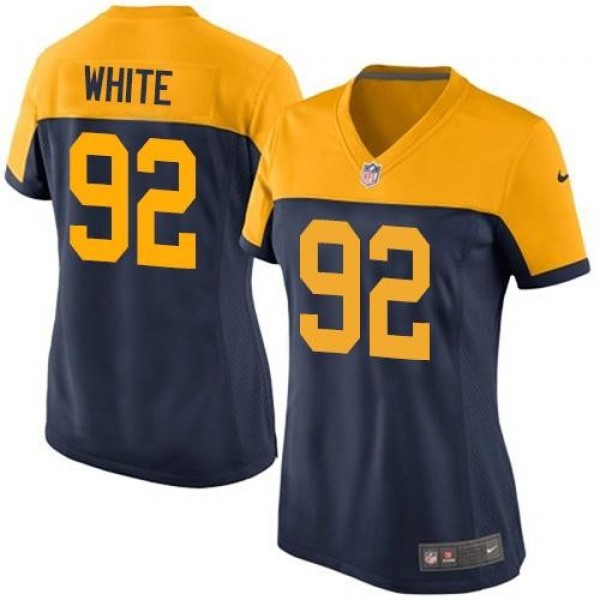 Women's Packers #92 Reggie White Navy Blue Alternate Stitched NFL New Elite Jersey