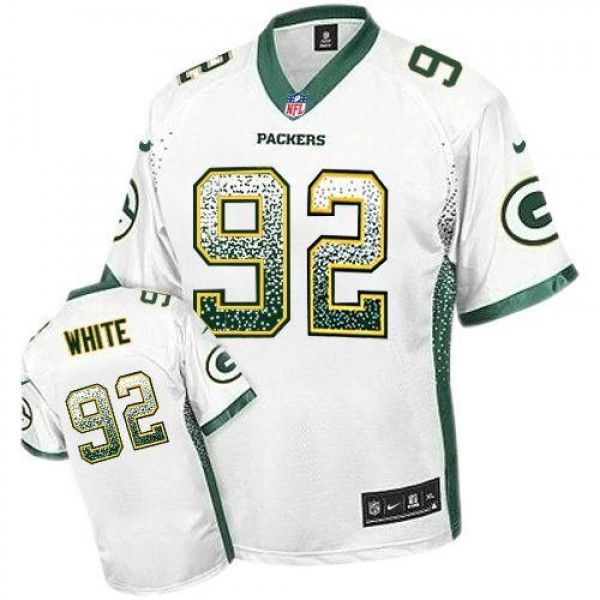 Nike Packers #92 Reggie White White Men's Stitched NFL Elite Drift Fashion Jersey