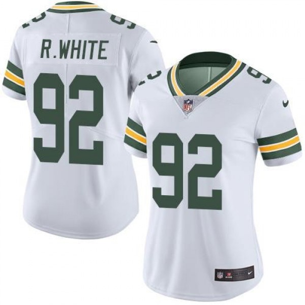 Women's Packers #92 Reggie White White Stitched NFL Vapor Untouchable Limited Jersey