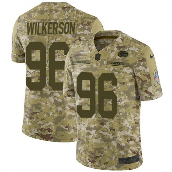 Nike Packers #96 Muhammad Wilkerson Camo Men's Stitched NFL Limited 2018 Salute To Service Jersey