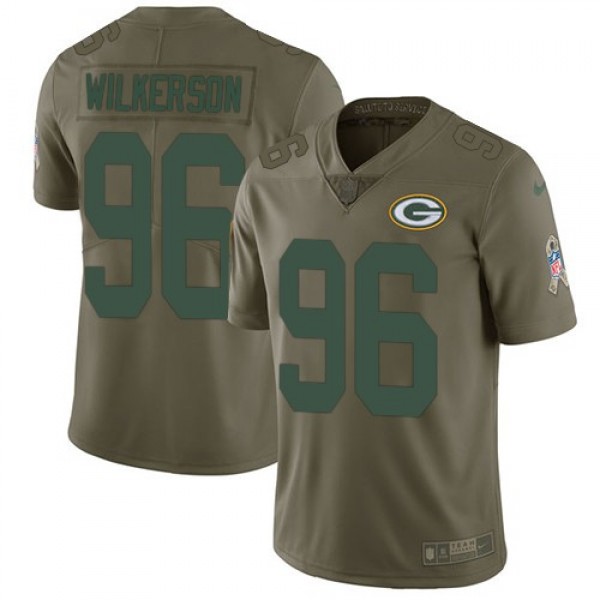 Nike Packers #96 Muhammad Wilkerson Olive Men's Stitched NFL Limited 2017 Salute To Service Jersey