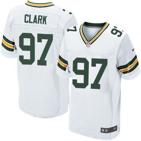 Nike Packers #97 Kenny Clark White Men's Stitched NFL Elite Jersey
