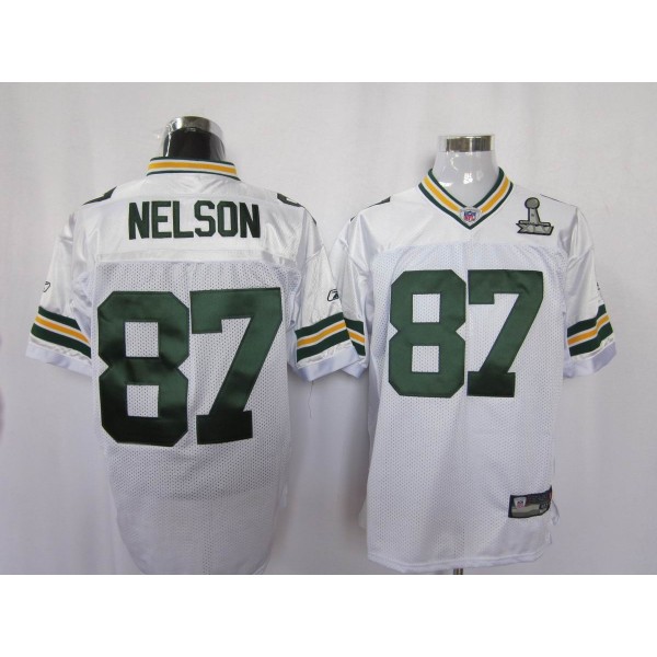 اجهزة حفظ البيانات Packers #87 Jordy Nelson White Super Bowl XLV Embroidered NFL ... اجهزة حفظ البيانات