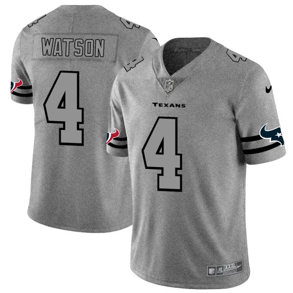 Houston Texans #4 Deshaun Watson Men's Nike Gray Gridiron II Vapor Untouchable Limited NFL Jersey