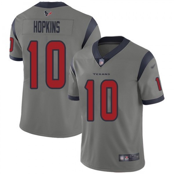 Nike Texans #10 DeAndre Hopkins Gray Men's Stitched NFL Limited Inverted Legend Jersey