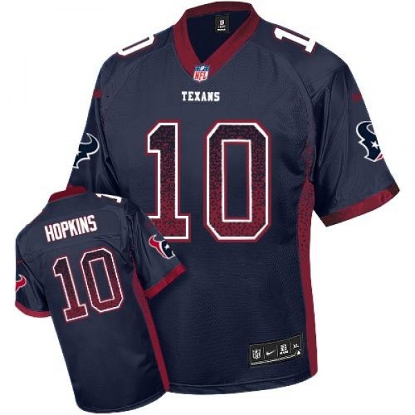 Nike Texans #10 DeAndre Hopkins Navy Blue Team Color Men's Stitched NFL Elite Drift Fashion Jersey