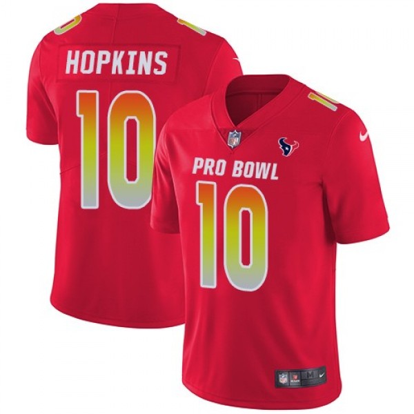Nike Texans #10 DeAndre Hopkins Red Men's Stitched NFL Limited AFC 2019 Pro Bowl Jersey