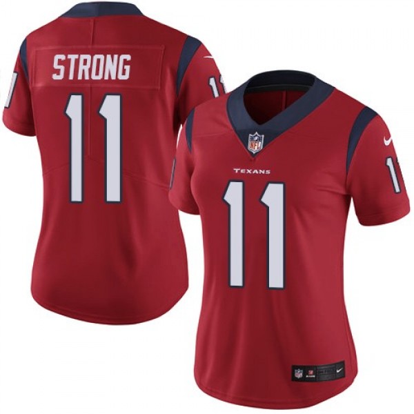 Women's Texans #11 Jaelen Strong Red Alternate Stitched NFL Vapor Untouchable Limited Jersey