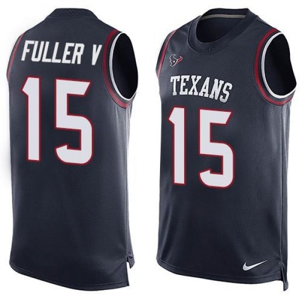 Nike Texans #15 Will Fuller V Navy Blue Team Color Men's Stitched NFL Limited Tank Top Jersey