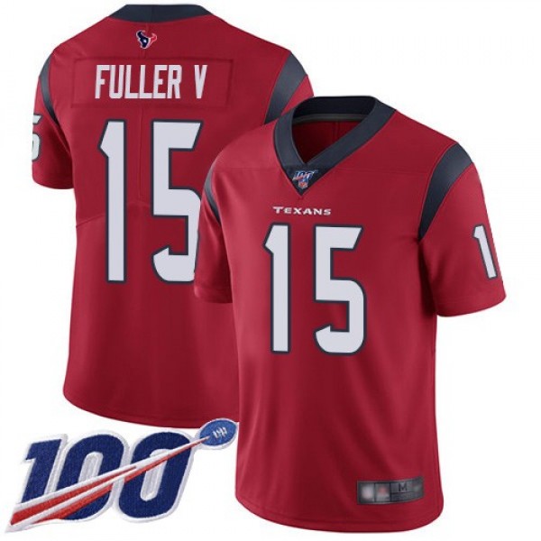 Nike Texans #15 Will Fuller V Red Alternate Men's Stitched NFL 100th Season Vapor Limited Jersey