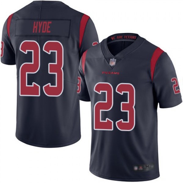 Nike Texans #23 Carlos Hyde Navy Blue Men's Stitched NFL Limited Rush Jersey