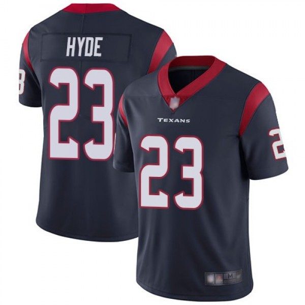 Nike Texans #23 Carlos Hyde Navy Blue Team Color Men's Stitched NFL Vapor Untouchable Limited Jersey