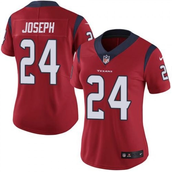 Women's Texans #24 Johnathan Joseph Red Alternate Stitched NFL Vapor Untouchable Limited Jersey